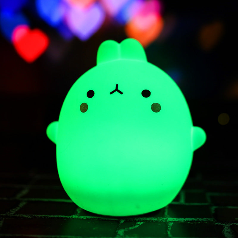 LED Cute Rabbit Cartoon Night Light BedroomBedside Table Lamp
