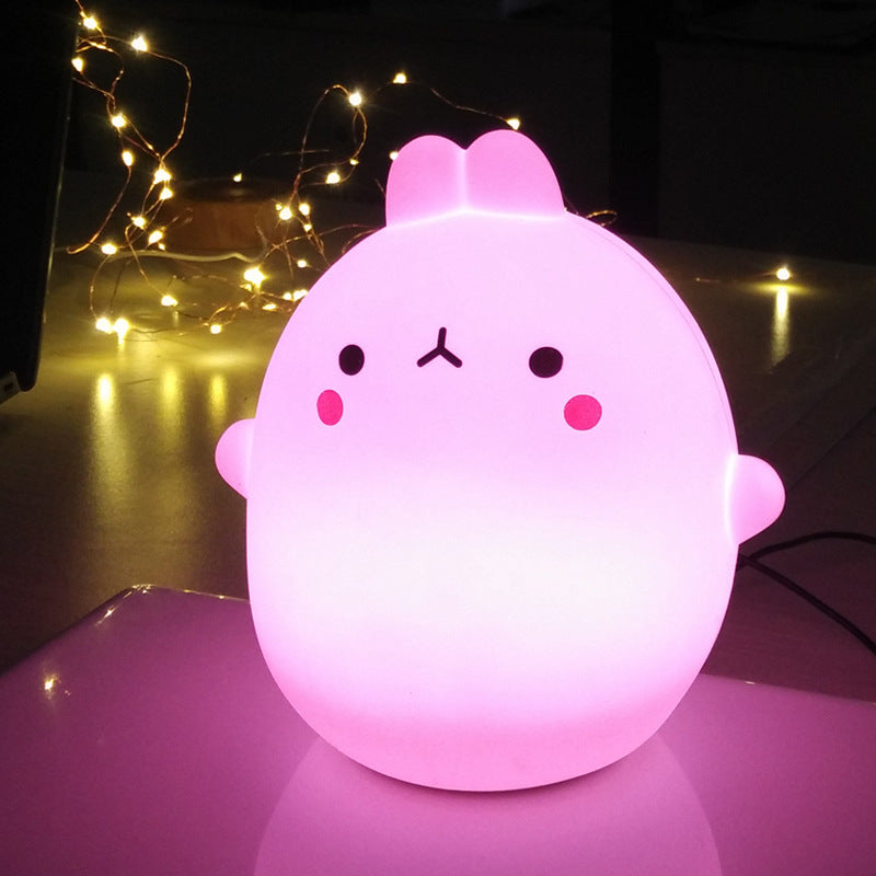 LED Cute Rabbit Cartoon Night Light BedroomBedside Table Lamp