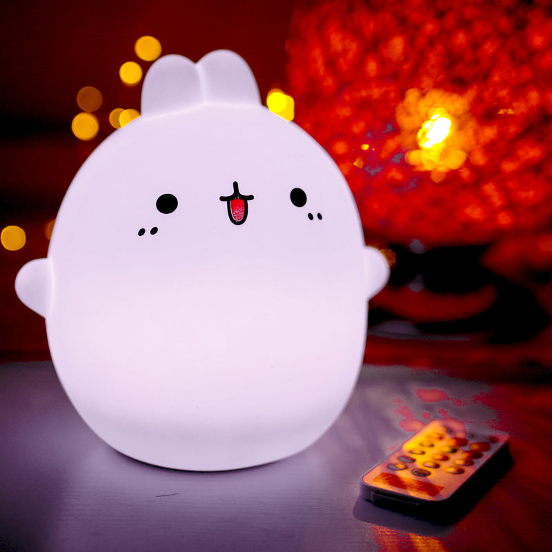 LED Cute Rabbit Cartoon Night Light BedroomBedside Table Lamp