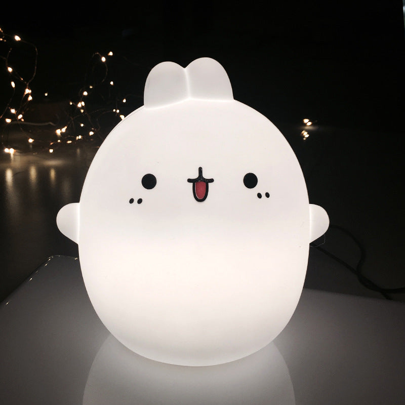 LED Cute Rabbit Cartoon Night Light BedroomBedside Table Lamp
